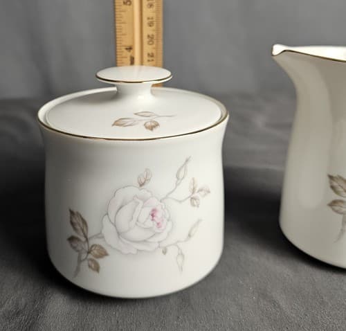 Johann Haviland China SWEETHEART ROSE Cream & Sugar/Lid EXCELLENT Vtg - Thumbnail 6