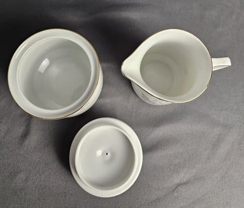Johann Haviland China SWEETHEART ROSE Cream & Sugar/Lid EXCELLENT Vtg - Thumbnail 4