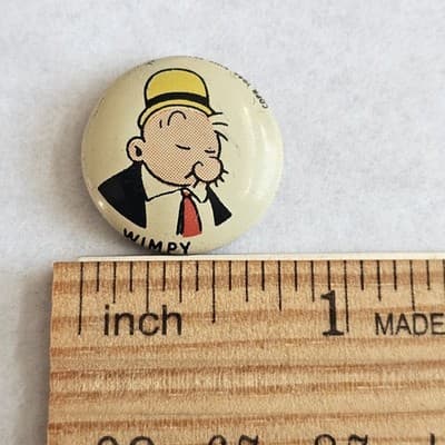 1940s Kellogg's Pinback Button 1946 Wimpy Pep Vintage Cartoon PEP - Thumbnail 3