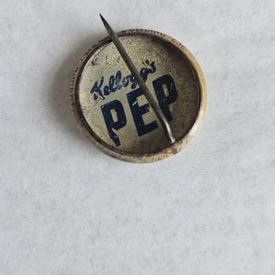 1940s Kellogg's Pinback Button Marine Torpedo Bombing 232 Vintage Cartoon PEP - Thumbnail 2