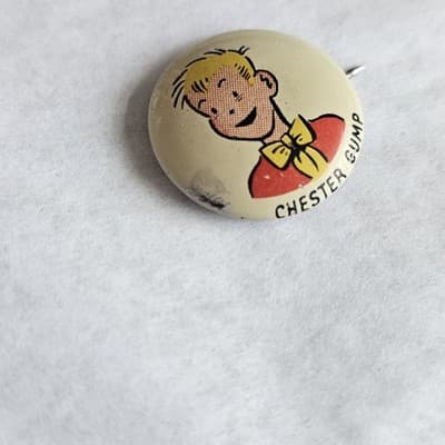 1940s Kellogg's Pinback Button 1946 Chester Gump Pep Vintage Cartoon PEP - Thumbnail 2