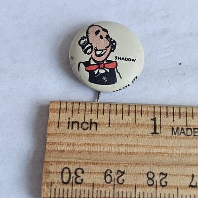 1940s Kellogg's Pinback Button 1946 Shadow Pep Vintage Cartoon PEP - Thumbnail 3