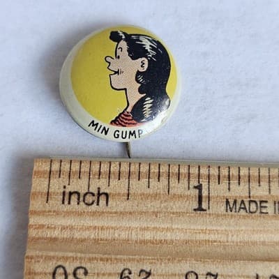 1940s Kellogg's Pinback Button 1946 Mini Gump Pep Vintage Cartoon PEP - Thumbnail 4