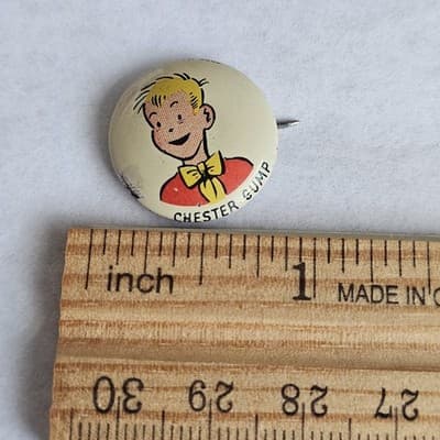 1940s Kellogg's Pinback Button 1946 Chester Gump Pep Vintage Cartoon PEP - Thumbnail 4