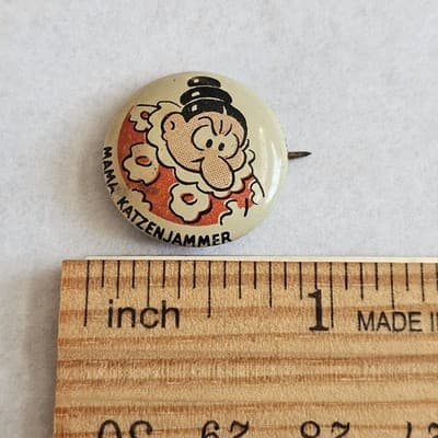 Mama Katzenjammer Pinback Button Kellogg's Pep Vintage Cartoon PEP - Thumbnail 3