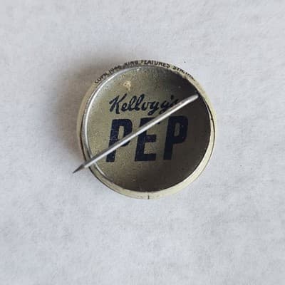 1940s Kellogg's Pinback Button 1946 The Captain Pep Vintage Cartoon PEP - Thumbnail 2