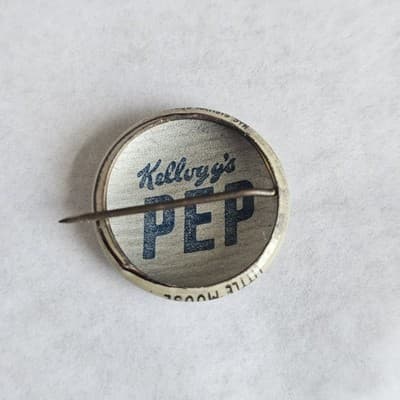 1940s Kellogg's Pinback Button 1946 Little Moose Pep Vintage Cartoon PEP - Thumbnail 3
