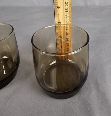 Vintage Tawney Whiskey Bourban Glasses Brown MCM Barware Set of 2 - Thumbnail 6