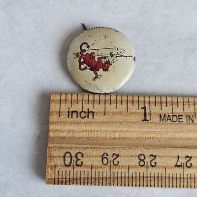 1940s Kellogg's Pinback Button Marine Bombing Squad 433 Pep Vintage Cartoon PEP - Thumbnail 3
