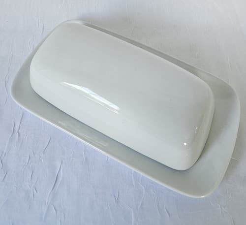 White Butter Dish Threshold Contemporary 1/4 Lb Sleek Design - Thumbnail 2