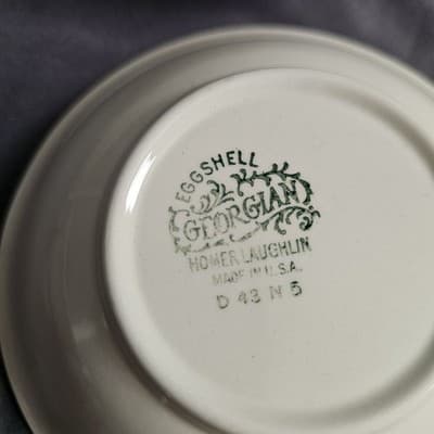 Homer Laughlin Eggshell Georgian Wheat Harvest Fruit Desert Bowls 5.25” Set/7 - Thumbnail 8