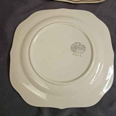 Homer Laughlin Eggshell Georgian Wheat Harvest Square Lunch Desrt Plates set/4 - Thumbnail 3
