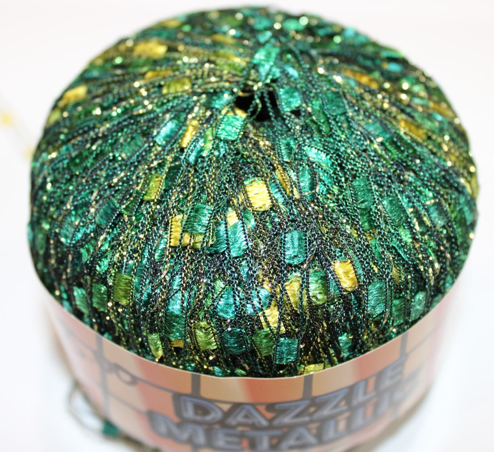 KFI Dazzle Metalic, Yarn 85% Polyamide, 15% Metallic 50gr, 142yd, Green - Thumbnail 2