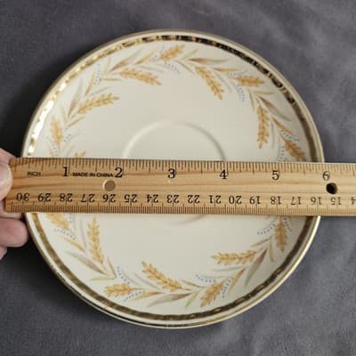 Homer Laughlin Eggshell Georgian Wheat Harvest Cup & Saucer Tea Coffee - Thumbnail 10