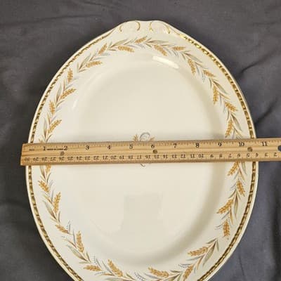 Homer Laughlin Eggshell Georgian Wheat Harvest Large Serving Platter 10.5"x13" - Thumbnail 3