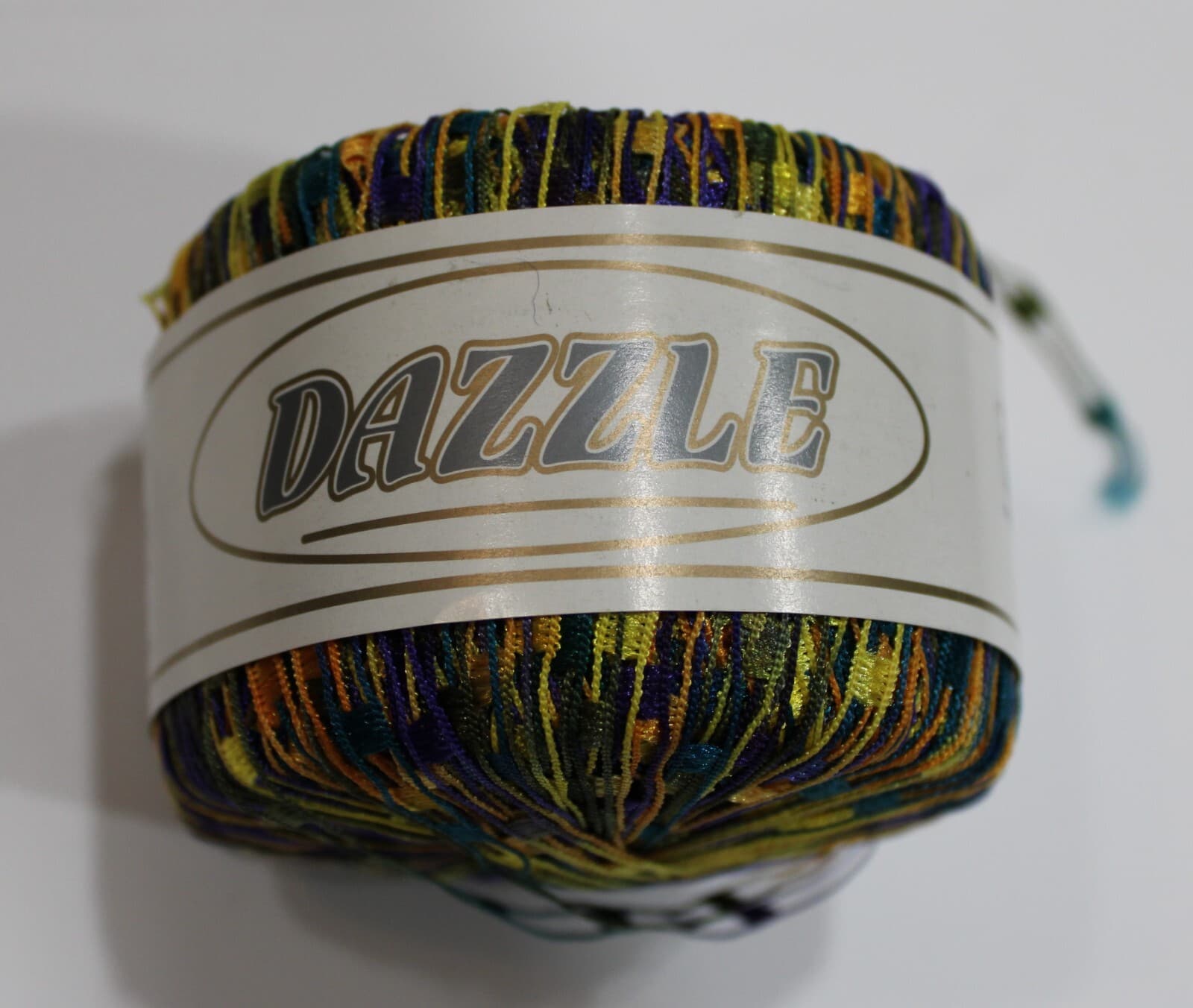Yarn KFI Dazzle 100% Nylon 25gr, 82yd, green yellow mix - Thumbnail 2