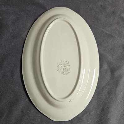 Homer Laughlin Eggshell Georgian Wheat Harvest Small Serving Platter Celery - Thumbnail 4
