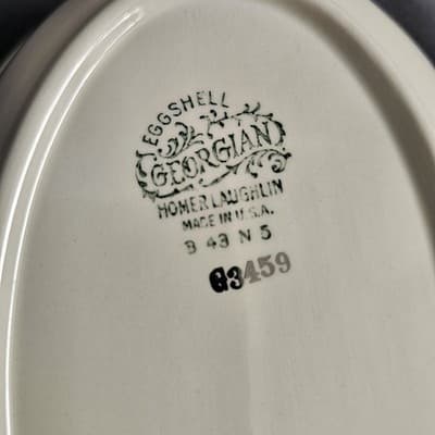 Homer Laughlin Eggshell Georgian Wheat Harvest Serving Bowl 9.5" x 7" - Thumbnail 7