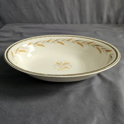 Homer Laughlin Eggshell Georgian Wheat Harvest Serving Bowl 9.5" x 7" - Thumbnail 2
