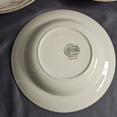Homer Laughlin Eggshell Georgian Wheat Harvest Soup Pasta Bowls 8.25” Set of 3 - Thumbnail 6