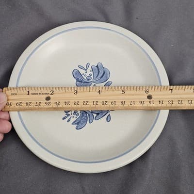 Set of 2 Pfaltzgraff Yorktowne 6 3/4" Salad Bread Dessert Plate Blue Floral USA - Thumbnail 8