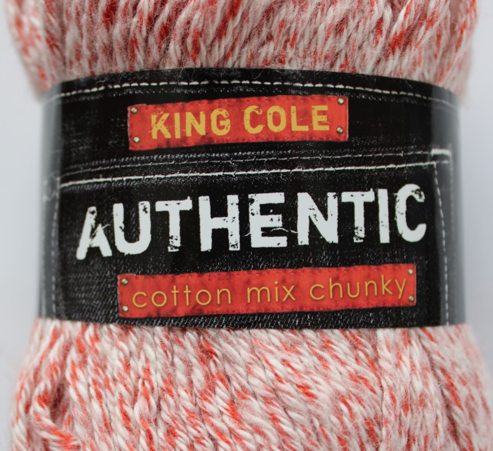 King Cole Authentic Cotton Mix Chunky 50% cotton 50% Premium Acrylic rust white - Thumbnail 3