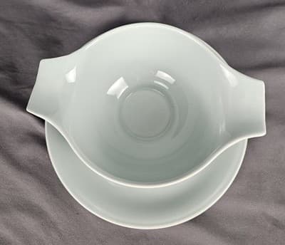 Vintage Homer Laughlin Jubilee Celadon Green Gravy /Sauce Boat w/Under Tray HLC - Thumbnail 4