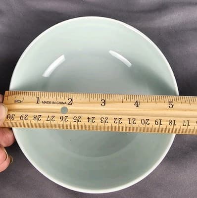 Homer Laughlin Jubilee Celadon Green Serving Bowl 8" Vintage USA - Thumbnail 6