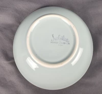 Homer Laughlin Jubilee Fruit Bowl 6.25" Celeron Green Vintage MCM - Thumbnail 4