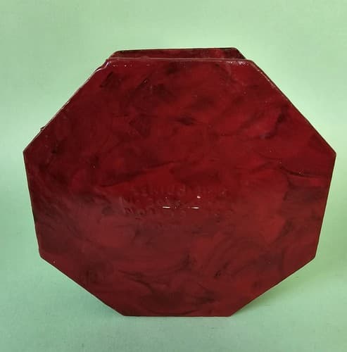 Vintage Decorative Christmas Box Octagon Santa - Thumbnail 3