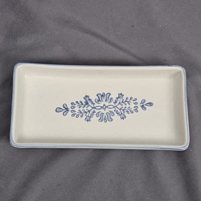 Vintage Pfaltzgraff Yorktowne USA Rectangle 7.75" Relish Dish Plate # 716-51 - Thumbnail 2