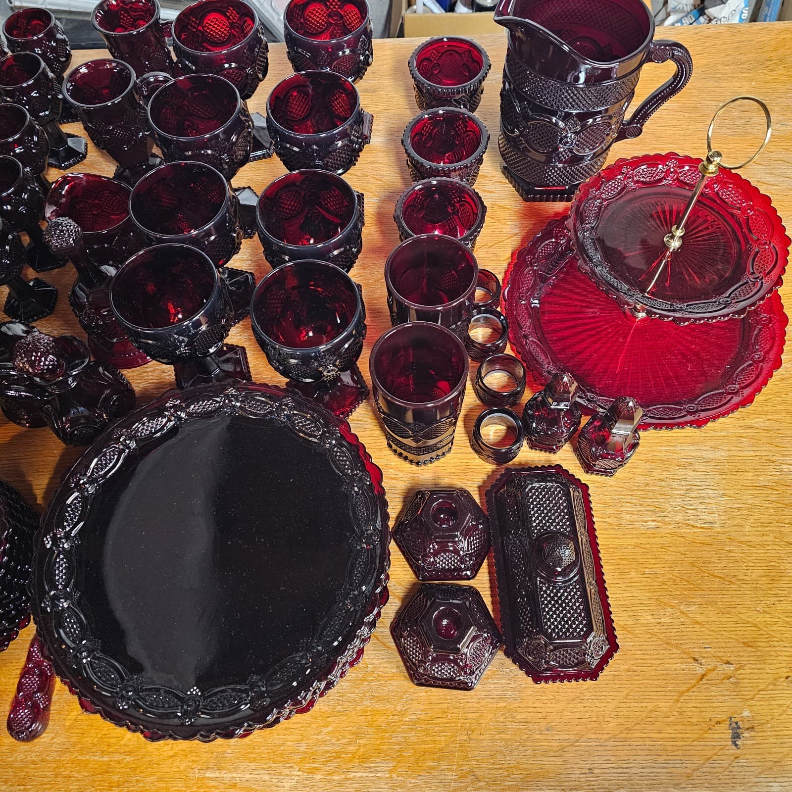 Avon Red Ruby 1876 Cape Cod Dishware By the piece - Thumbnail 3