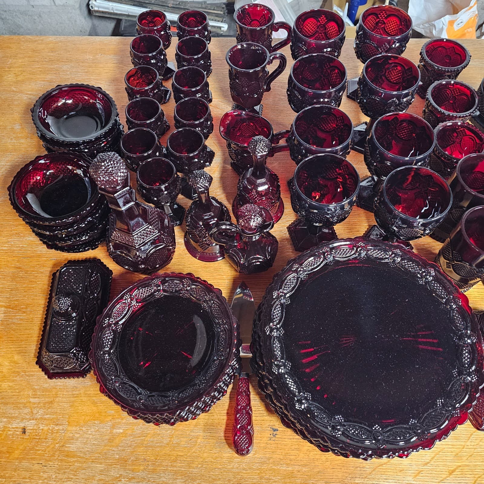 Avon Red Ruby 1876 Cape Cod Dishware By the piece - Thumbnail 4