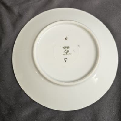 EPIAG Czechoslovakia Bridal Rose (White) 1930s Flat-Bottom Cup & Saucer 5522 - Thumbnail 7