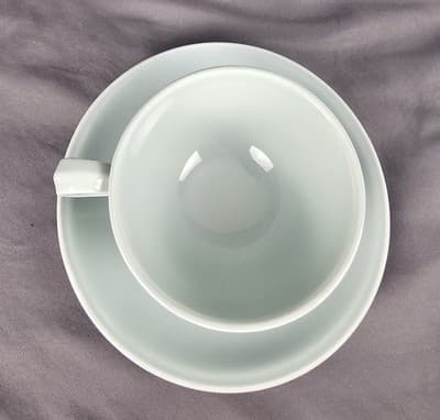 Vintage Homer Laughlin Jubilee Celadon Green Teacup And Saucer Set HLC USA - Thumbnail 3
