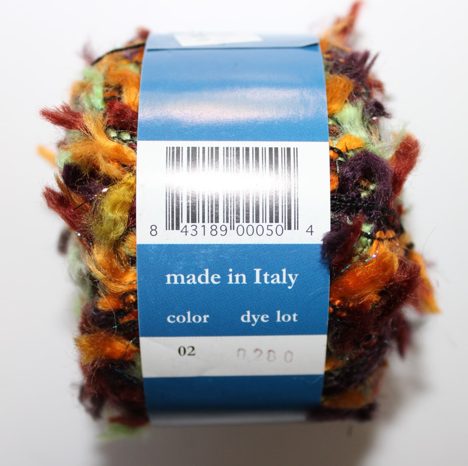 Yarn Starlight, KFI Euro Yarn Novelty Yarn Color 02 Fall Colors Orange - Thumbnail 3