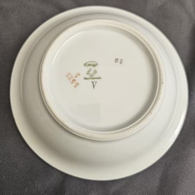 EPIAG Czechoslovakia Bridal Rose (White) 1930s Fruit Bowls 5.25" Dessert Set/4 - Thumbnail 2