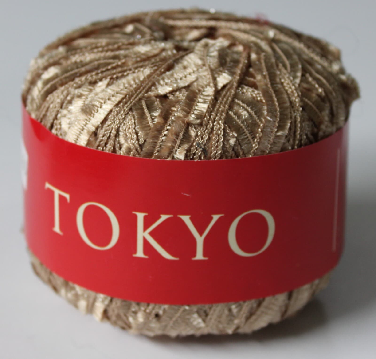 Yarn Feza ToKyo Metalic, 80% Polyester 20% Meta 50gr. 170yd Color 121 Tan - Thumbnail 4