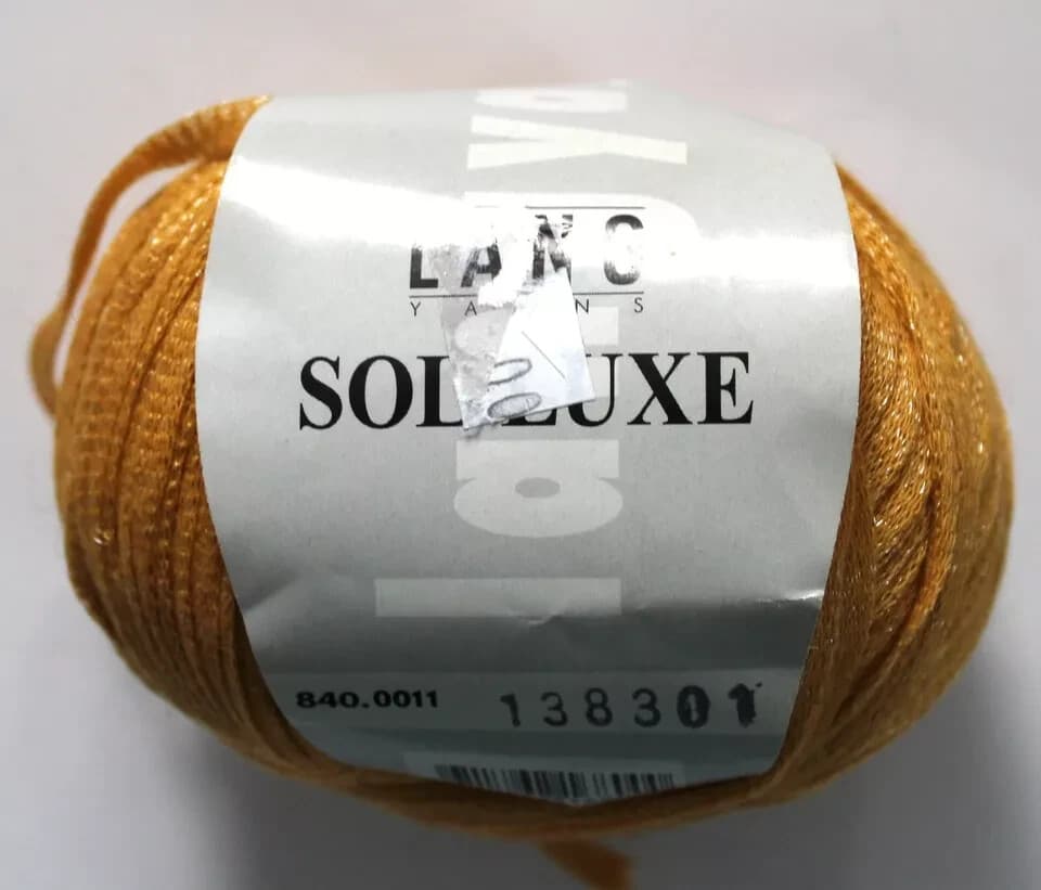 3 Pc Lang Yarns Sol LUXE 78% Cotton 22% Poly Beige, Yellow Gold, Mauve 50g, 100m - Thumbnail 6