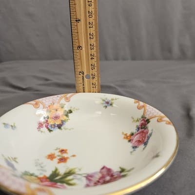 EPIAG Czechoslovakia Bridal Rose (White) 1930s Fruit Bowls 5.25" Dessert Set/4 - Thumbnail 5