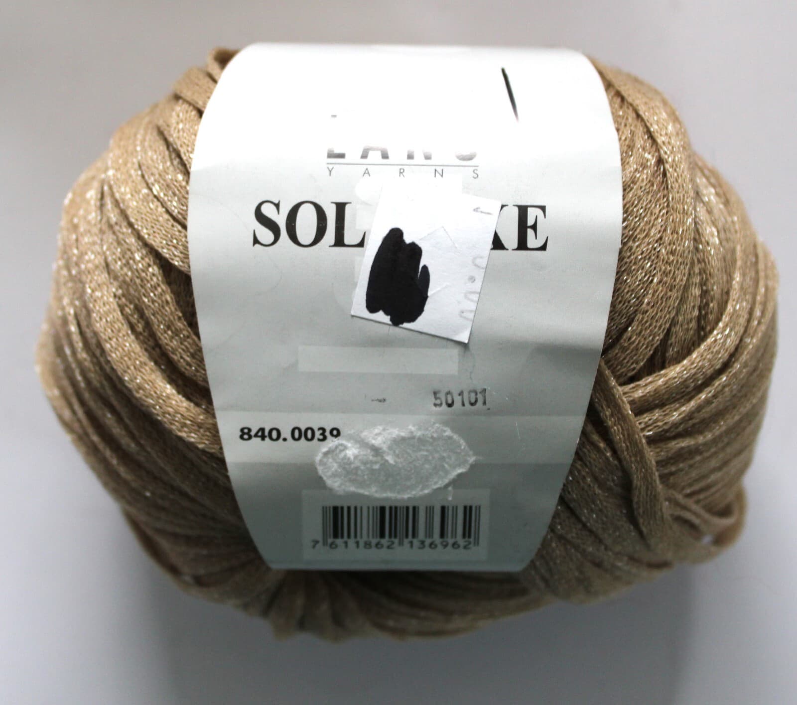 3 Pc Lang Yarns Sol LUXE 78% Cotton 22% Poly Beige, Yellow Gold, Mauve 50g, 100m - Thumbnail 2