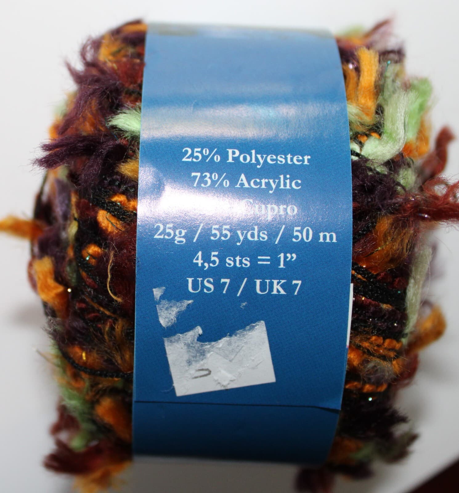 Yarn Starlight, KFI Euro Yarn Novelty Yarn Color 02 Fall Colors Orange - Thumbnail 2