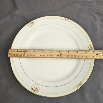 Noritake The Vitry Dinner Plate 10" Nippon Hand Painted Floral Gold Trim Japan - Thumbnail 2