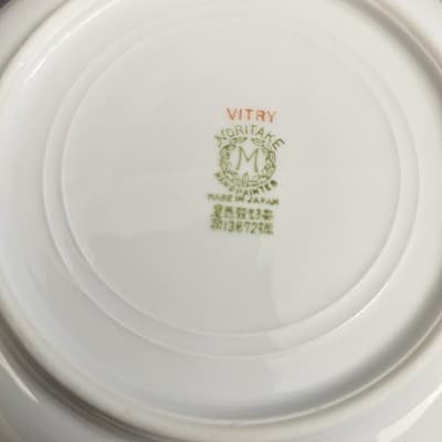 Noritake The Vitry Cup & Saucer Nippon Hand Painted Floral Gold Trim Coffee Tea - Thumbnail 6