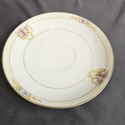 Noritake The Vitry Cup & Saucer Nippon Hand Painted Floral Gold Trim Coffee Tea - Thumbnail 3