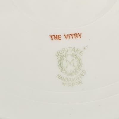 Noritake The Vitry Dinner Plate 10" Nippon Hand Painted Floral Gold Trim Japan - Thumbnail 4