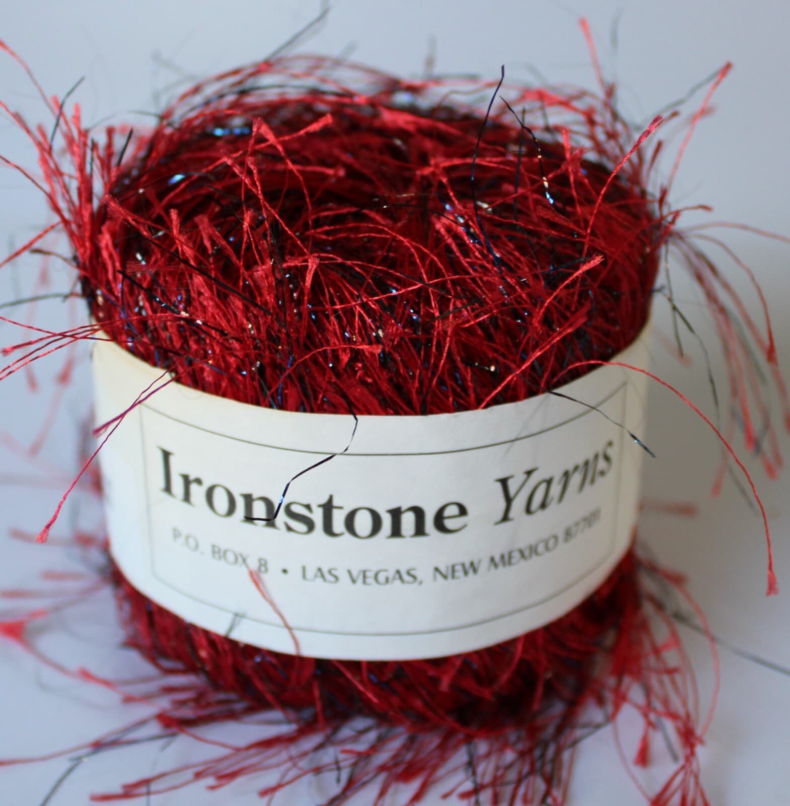 Yarn IronStone Eyelash Novelty Yarn 30g 143yd Color 10 Red - Thumbnail 2