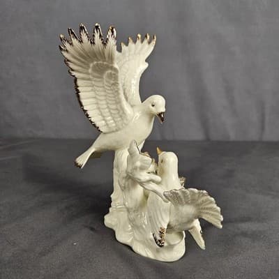 Formalities Baum Bros Love Doves Birds Gold Trim Figurine - Thumbnail 5