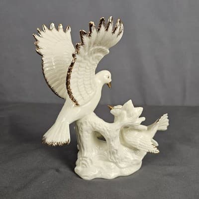 Formalities Baum Bros Love Doves Birds Gold Trim Figurine - Thumbnail 4