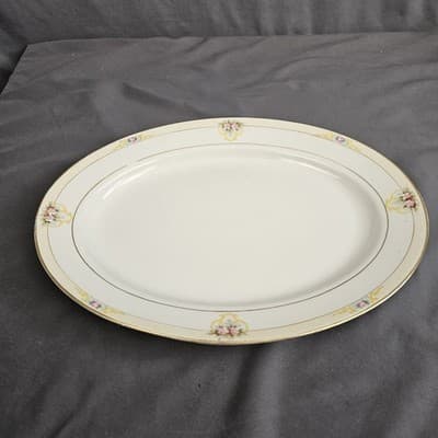 Noritake The Vitry Platter Nippon Hand Painted Floral Gold Trim 8.75" x 11.75" - Thumbnail 2